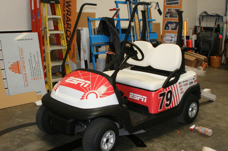 golf cart wraps. ESPN Golf Cart Vehicle Wrap