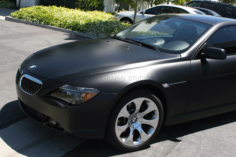 Matte Black Wrap by Iconography BMW 6Series