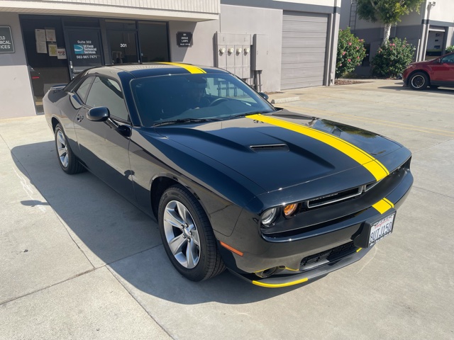 Racing Stripes installed aftermarket on a dodge challenger