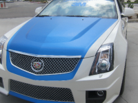 Cadillac CTSV with Metallic Blue Vinyl Wrap timthumb.php