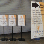 Pedestal Signs and Banner