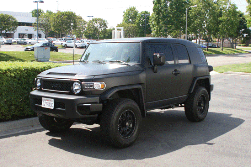 Matte Black Vehicle Wrap Toyota Fj Cruiser