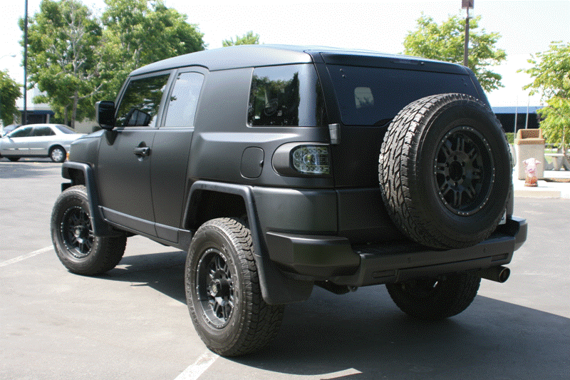 Matte Black Vehicle Wrap Toyota Fj Cruiser