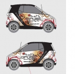 Custom Smart Car Wrap Design by Iconography