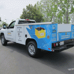 Partial Graphic Wrap on a Utility Truck