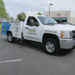 Partial Graphic Wrap on a Utility Truck