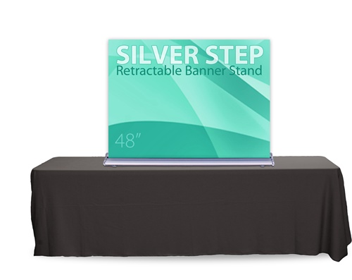 Retractable Table Top Banner Stand