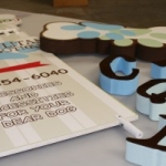 Foam letters, plexi faces
