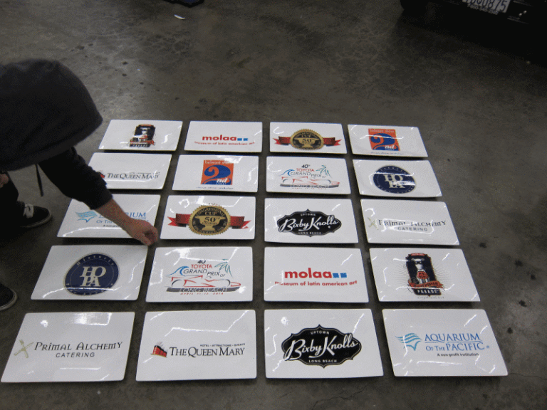 Custom graphic catering trays