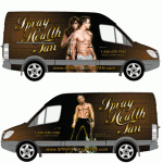 Spray Health Tan Sprinter Van Wrap Design