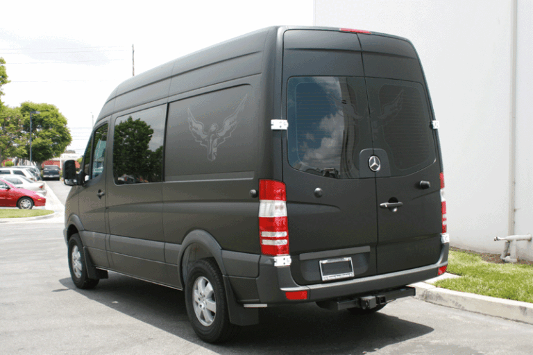 Matte Black Van Wrap