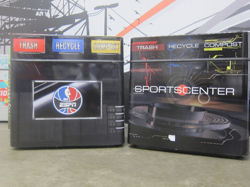 Custom Bin Wraps Trash Can Wraps for ESPN