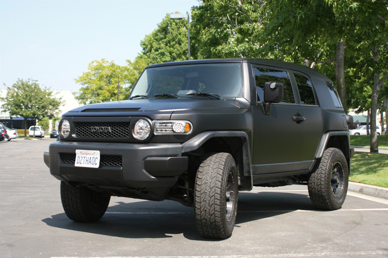 Matte Black Vehicle Wrap Toyota Fj Cruiser